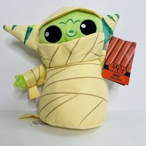 Baby Yoda Grogu Mummy Halloween The Mandalorian Stuffed Plush Toy  9 1/2” Tall